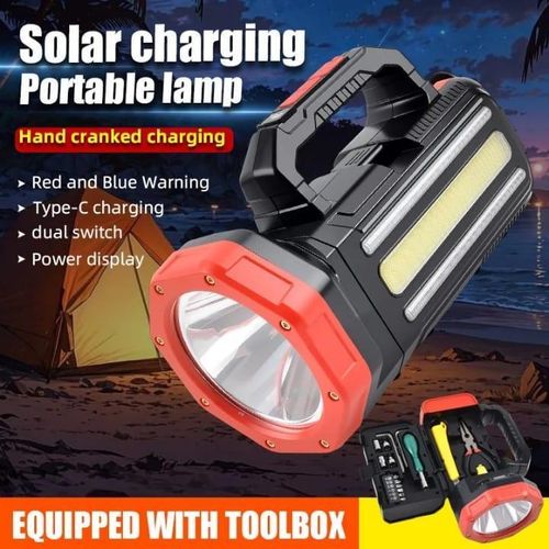 Generic Lampe Torche Solaire Multifonction avec Boîte à Outils - image 2
