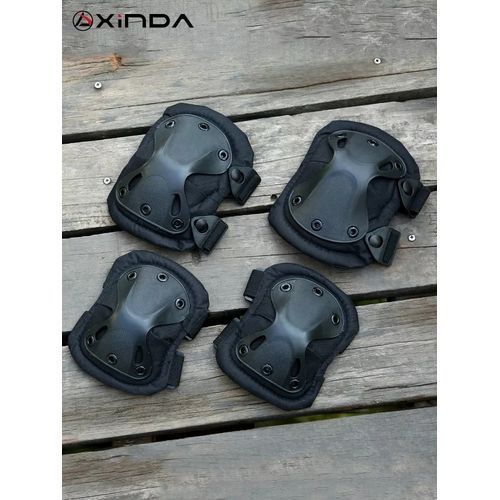 Generic PROTÈGE GENOUX COUDES POUR MOTO NOIR KIT DE PROTECTION