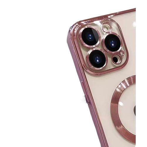 Generic Coque Femme IPhone 11 Pro Max - MagSafe Transparent Rose - image 3