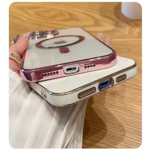 Generic Coque Femme IPhone 11 Pro Max - MagSafe Transparent Rose - image 4