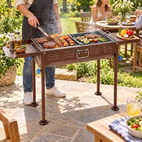 Generic Barbecue à Charbon sur Pied avec Grille