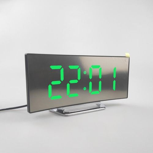 Generic Horloge de Bureau Digitale 6.5" - Mode Nuit - Écran Miroir Large - image 2