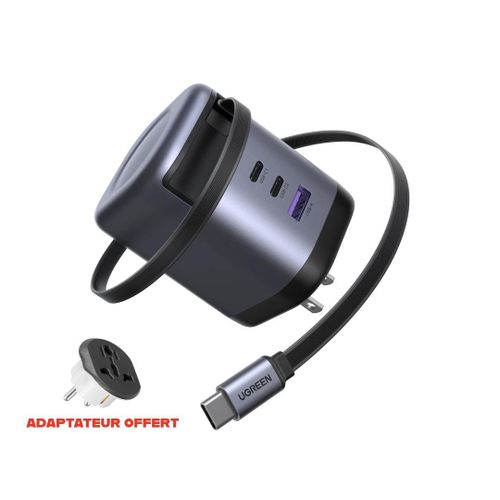 Ugreen Chargeur Nexode 100W avec câble USB-C rétractable 100W