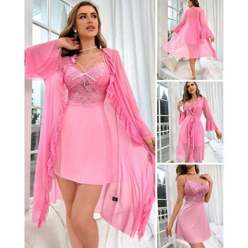 product_image_name-Generic-Chic Ensemble Robe De Chambre Très Romantique BN-1