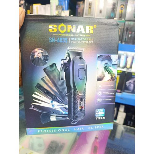 product_image_name-Generic-Tondeuse Professionnelle SONAR SN-6035 – Rechargeable USB Type-C-2