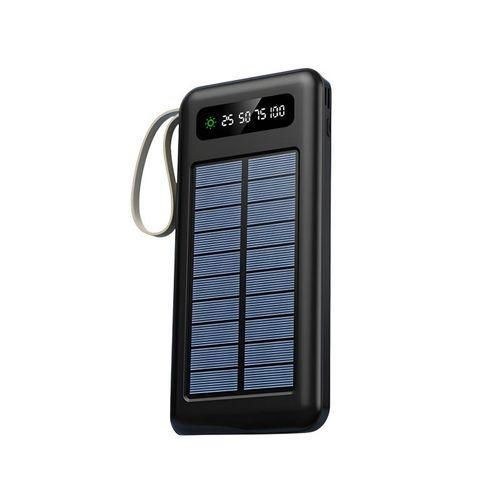 Generic Power Bank Solaire 10000mAh – Charge Rapide avec Câbles Intégrés