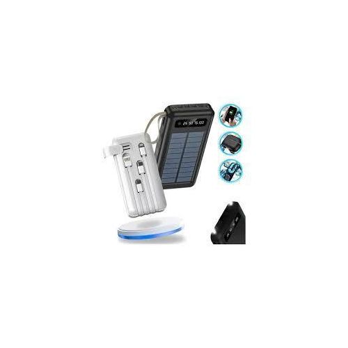 Generic Power Bank Solaire 10000mAh – Charge Rapide avec Câbles Intégrés - image 4