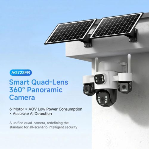 Generic Caméra de surveillance solaire 4G qui prend PUCE 4 objectifs - image 3
