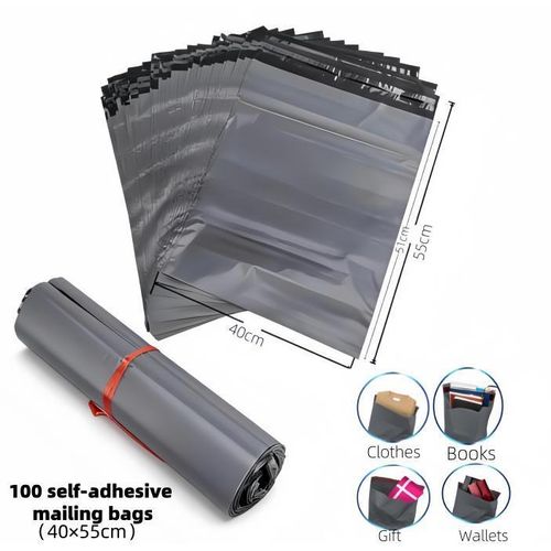 product_image_name-Generic-Sac Lot De 100 Enveloppe Plastique Expedition/ sacs d'emballage courrier autocollants/ sacs d'expédition-40x55cm-1