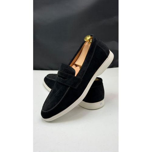 Gm Mocassin en Daim - Noir