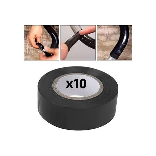 Generic Lot De 10 Scotch Isolant électricien - Noir