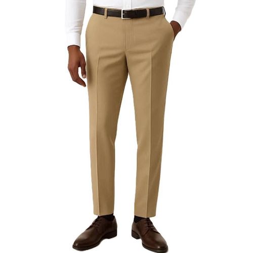 product_image_name-Fashion-Pantalon Habillé Homme - Coupe Slim - kaki Classique - Tissu Confortable-1