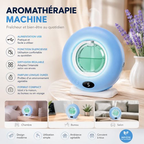 Article  Diffuseur de Parfum et Humidificateur d’Air USB avec Brume Réglable, Affichage Numérique et Design Compact   – multicolore - image 3
