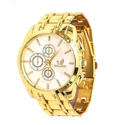 product_image_name-Orlando-Montre Homme Couleur Or Fond Blanc  - Doré/Blanc-2