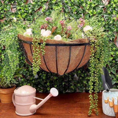 product_image_name-Generic-Pot de Fleurs Suspendu en Métal et Fibre de Coco-2