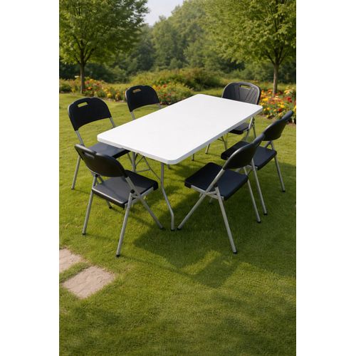 product_image_name-Generic-Table A Manger + 6 Chaises pliantes en plastique-1