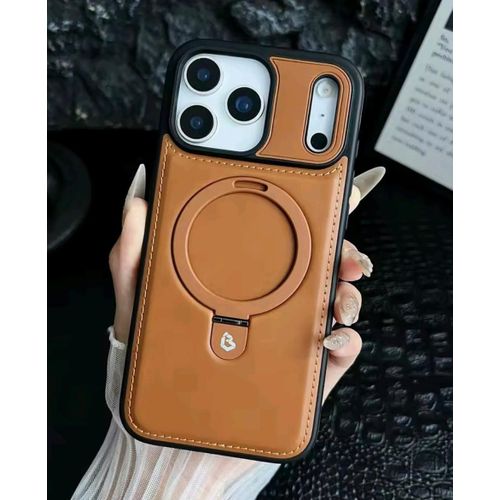 Generic Coque iphone 18 pro marron cuir vip