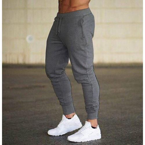 Gukbis Pantalon Jogging Homme Coton Musculation Sportswear Gris Fonce Prix pas cher Jumia CI