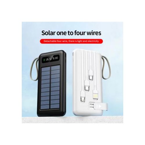 product_image_name-Generic-Power Bank Solaire 10000mAh avec Câbles Intégrés – Charge Rapide Portable-3