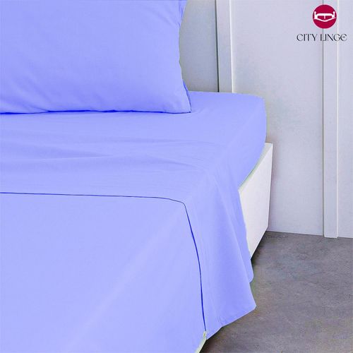 Generic Drap De Lit 1 Place Complet-(un Drap Plat+ Un Drap Housse+ 2 Taies)-Violet