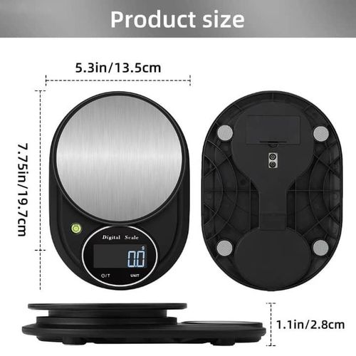 product_image_name-Generic-Balance Électronique Digitale Cuisine Inox – Haute Précision 5KG-2