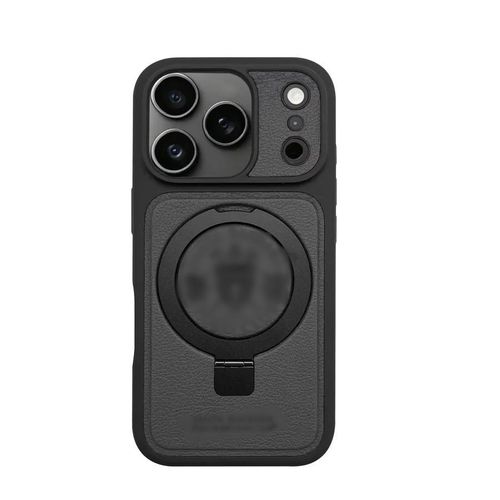 Generic Coque en cuir compatible iPhone 18Pro /17 Pro -GRIS NOIR