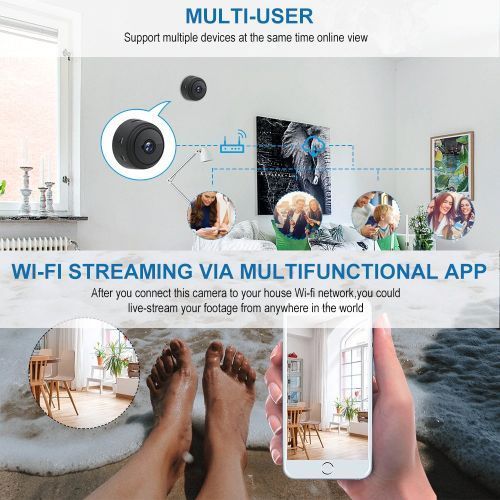 Generic Caméra WiFi 1080P HD Mini suivi automatique sans fil intérieur  Smart Home Security à prix pas cher