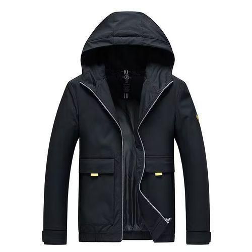 product_image_name-Fashion-Blouson Pour Vestes Et Manteaux Casual Coupe-vent Léger Décontractée Homme-Noir-2
