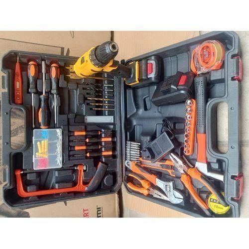 Generic Caisse à outils avec une perceuse - visseuse sans fil - 2 chargeurs - image 2
