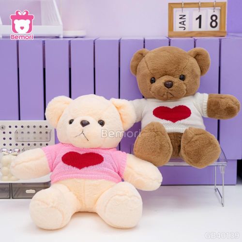 product_image_name-Generic-Ours en peluche de 55 cm avec pull en forme de cœur-2