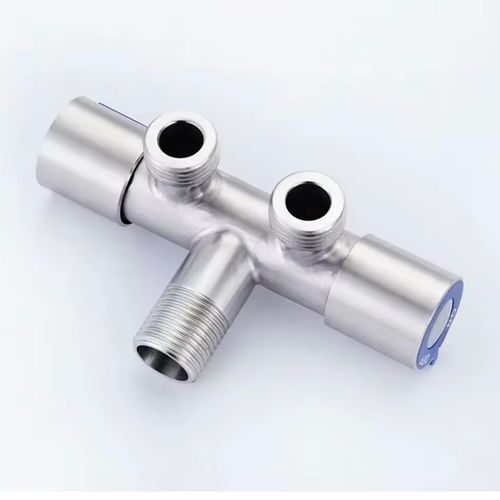 Generic Robinet double sorties avec Shattaf-Kit complet pour salle de bain-Inox - image 3