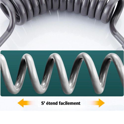 Generic Robinet double sorties avec Shattaf-Kit complet pour salle de bain-Inox - image 6