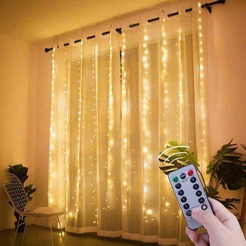 Generic 3*3m  -  Guirlande Lumineuse Pour Rideau De Fenêtre, 300 LED, Télécommande