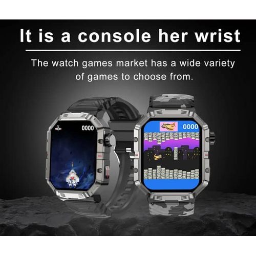 Generic Montre Connectée Tactile Incassable 2 Bracelets - image 3