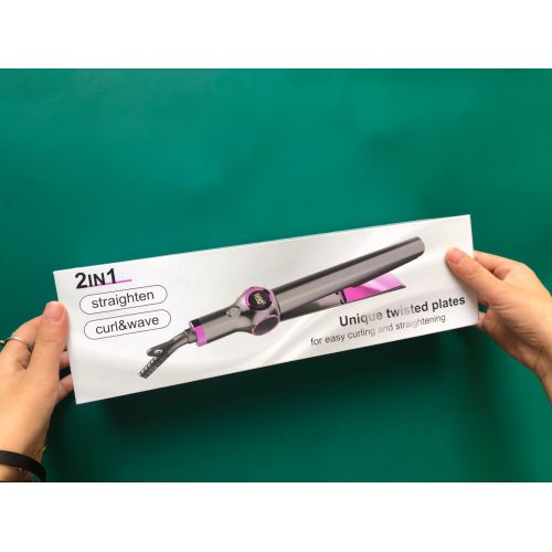 product_image_name-Generic-Fer à lisser et à boucler professionnel en céramique, fer plat-4