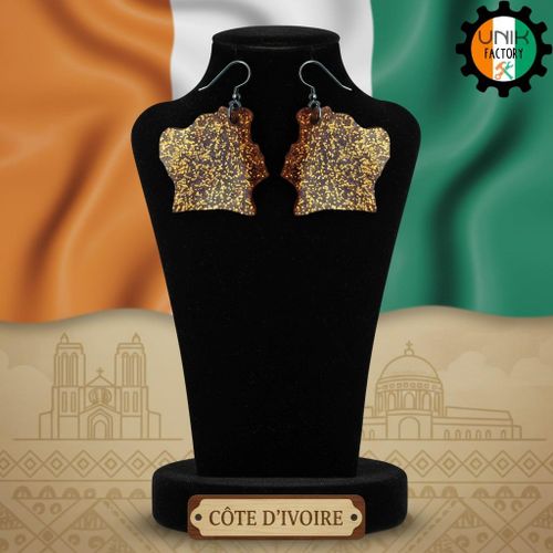 product_image_name-Fashion-Boucles d'oreilles Collection Côdivoir' Silver couleur Orange - UNIK FACTORY-4