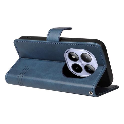 Generic Etui a rabat portefeuille Redmi Note 15 Pro + 1 antichoc - Bleu nuit