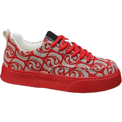 product_image_name-Generic-Chaussures de printemps en toile respirante pour homme - Imprimé - Baskets basses décontractées-2