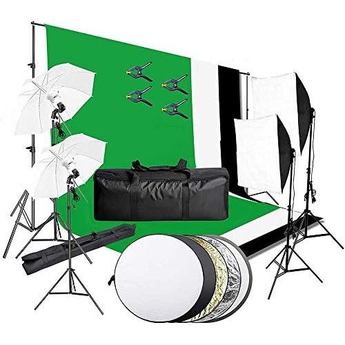 Kit d'éclairage continu de studio photo professionnel avec trépied