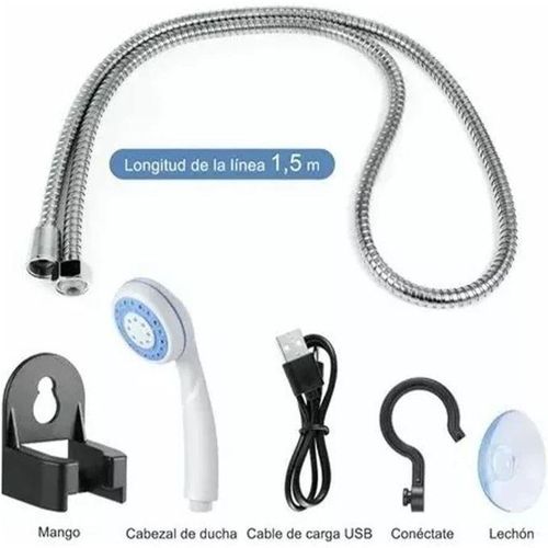Generic Super Pompe De Douche De Camping ABS Avec Batterie électrique Pour Une Utilisation En Extérieur... - image 4