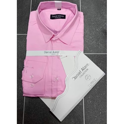 product_image_name-Daniel Alaves-Chemise Manches Longues Homme Rose-1