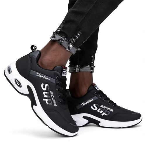 product_image_name-Fashion-Baskets tendance et stylées pour homme | Chaussures de loisirs confortables et respirantes pour homme - Noir-4