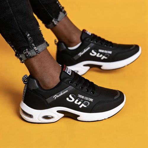 product_image_name-Fashion-Baskets tendance et stylées pour homme | Chaussures de loisirs confortables et respirantes pour homme - Noir-5