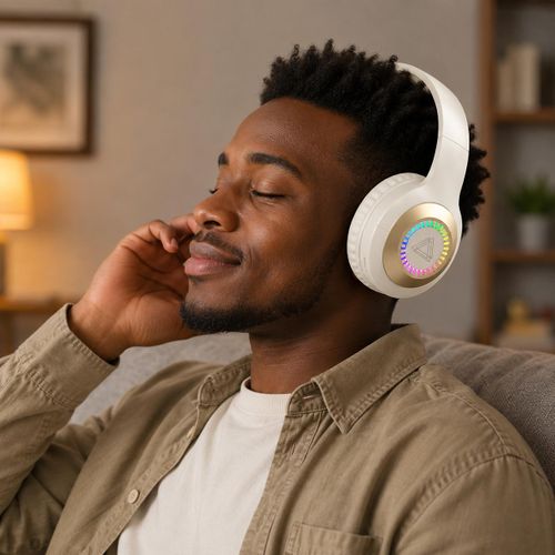Generic Casque Bluetooth Sans Fil LED – Audio Immersif & Design Tendance - image 4