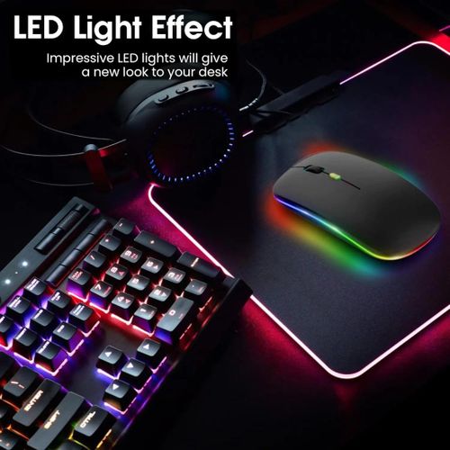 Generic Souris Sans Fil Rechargeable Bluetooth 5.1 + USB 2.4G RGB - image 7