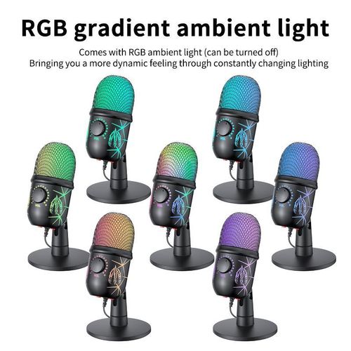 Basix USB Condenser Microphone Gaming Microphone For PC Computer Streaming Video Podcasting Studio Recording - image 4