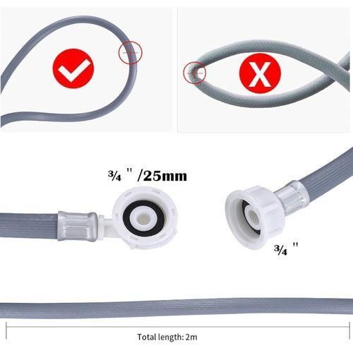 product_image_name-Generic-Tuyau D'évacuation Universel de 2 m Pour Lave-Linge, Tuyau D'arrivée D'eau Pour Lave-Vaisselle, Tuyau De Remplissage D'eau Avec Coude à 90°-2