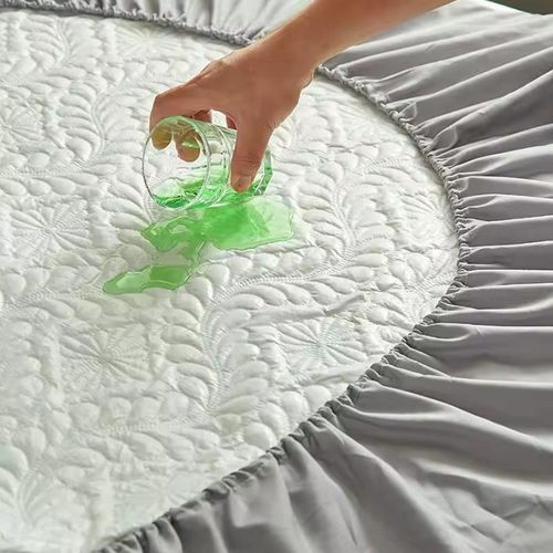 product_image_name-Generic-Housse de Matelas Imperméable Drap-Housse Matelassé 150*200 180*200 Protège-Matelas + Housse de Lit +2 Taies d'Oreiller Ensemble de Trois Pièces-4