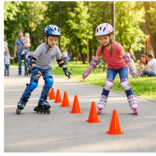Generic Lot de 10 Cônes d'Entraînement Sportif Multi-Usages - Orange Fluorescent - image 3