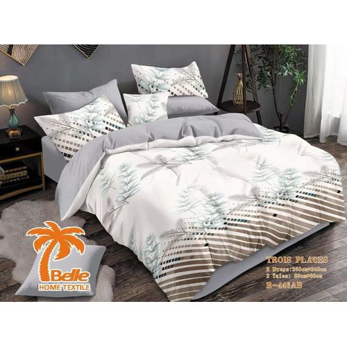 product_image_name-Belle-Lot de 2 Draps et 2 Taies - Confort et Élégance pour Lit 3 PlaceS-Gris-1